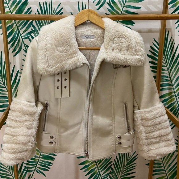 Rachel Korean Biker Leather Jacket - Picture 3 of 9